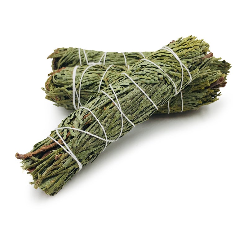 Alternative Imagination Cedar Incense Wands, Package of 3, 4" Smudge Stick Bundles - Image 2